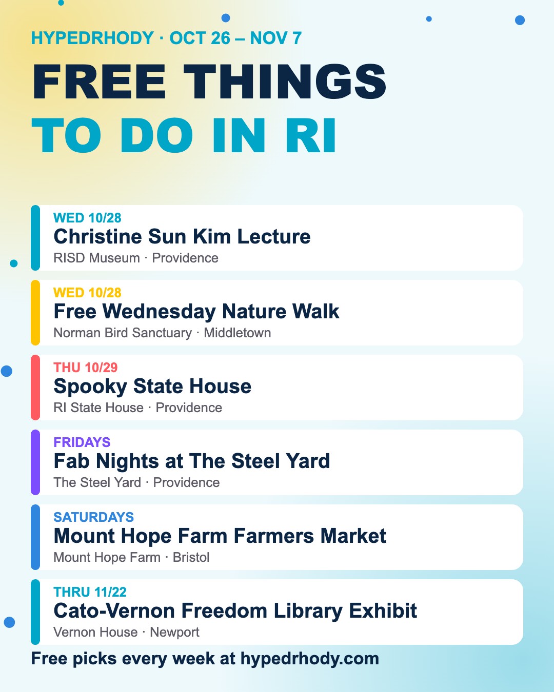 Free Things to Do in Rhode Island This Week