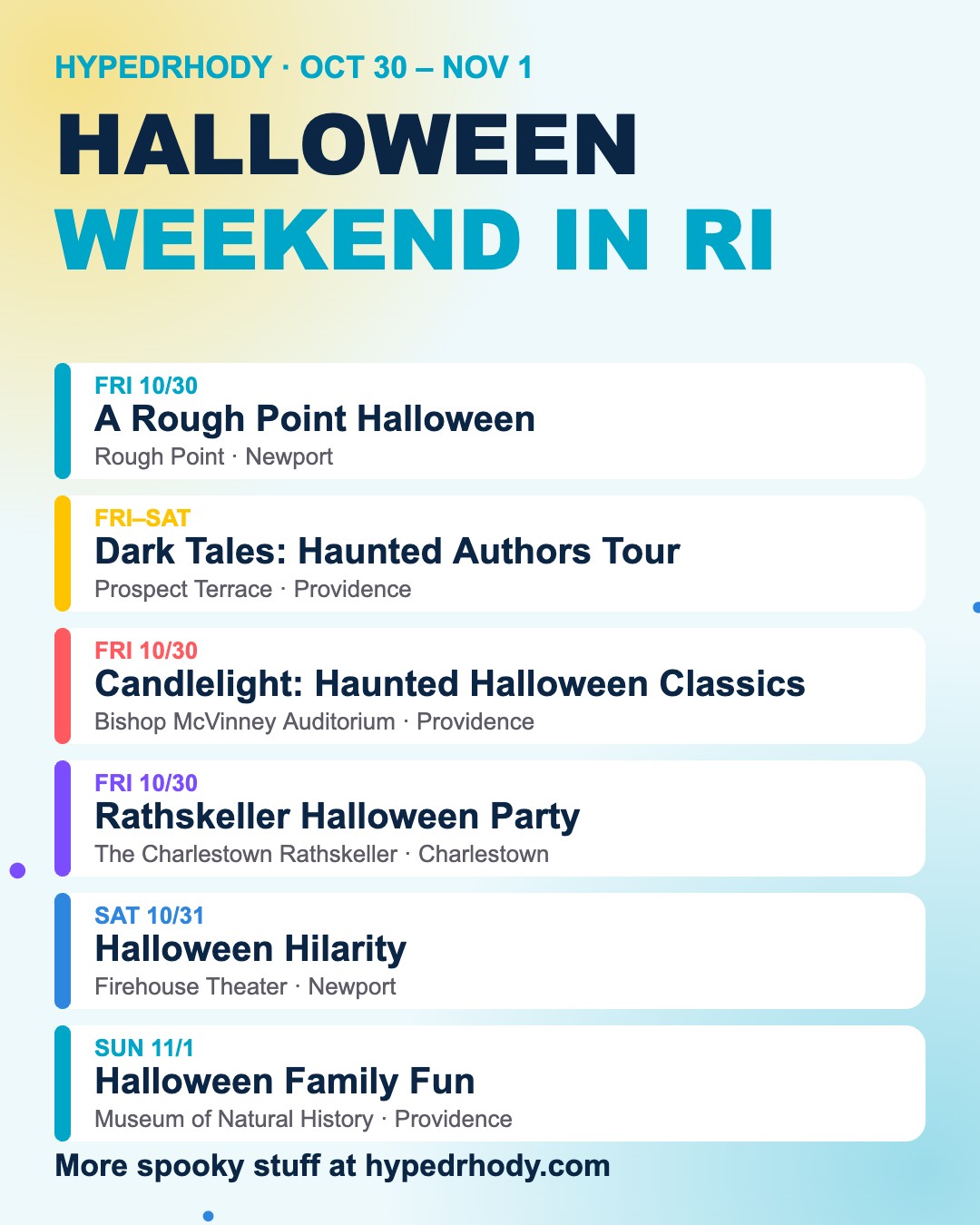 Halloween Weekend in Rhode Island: 6 Spooky Picks